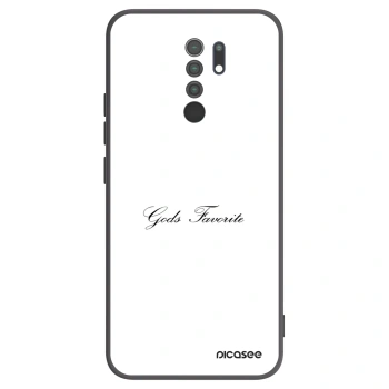 Picasee silikonowe czarne etui na Xiaomi Redmi 9 - Gods Favorite