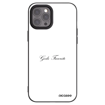 Picasee silikonowe czarne etui na Apple iPhone 12 Pro Max - Gods Favorite