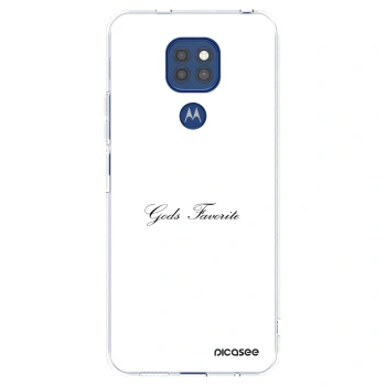 Picasee silikonowe przeźroczyste etui na Motorola Moto G9 Play - Gods Favorite