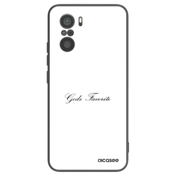 Picasee silikonowe czarne etui na Xiaomi Poco F3 - Gods Favorite