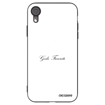 Picasee silikonowe czarne etui na Apple iPhone XR - Gods Favorite