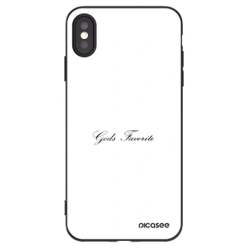 Picasee silikonowe czarne etui na Apple iPhone XS Max - Gods Favorite