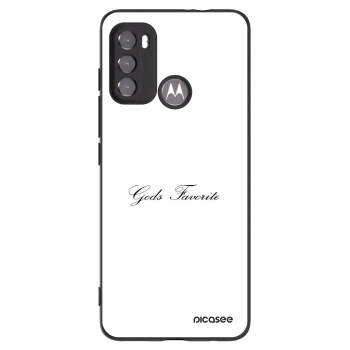 Picasee silikonowe czarne etui na Motorola Moto G60 - Gods Favorite