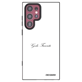 Picasee silikonowe czarne etui na Samsung Galaxy S22 Ultra 5G - Gods Favorite