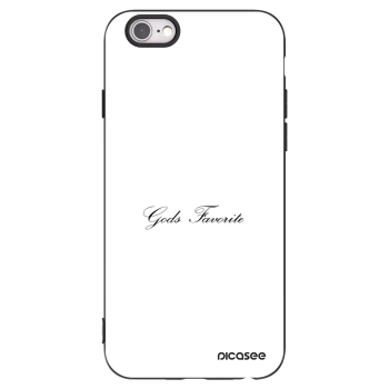 Picasee silikonowe czarne etui na Apple iPhone 6/6S - Gods Favorite
