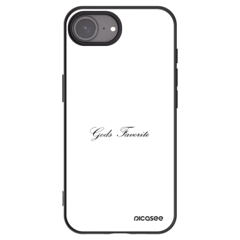Picasee silikonowe czarne etui na Apple iPhone 16e - Gods Favorite