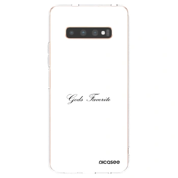 Picasee silikonowe przeźroczyste etui na Samsung Galaxy S10 Plus G975 - Gods Favorite