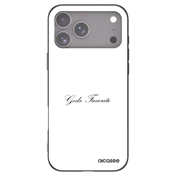 Picasee silikonowe czarne etui na Apple iPhone 17 Pro Max - Gods Favorite