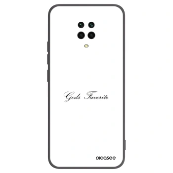 Picasee silikonowe czarne etui na Xiaomi Redmi Note 9 Pro - Gods Favorite