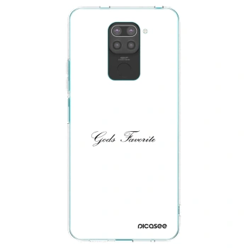 Picasee silikonowe czarne etui na Xiaomi Redmi Note 9 - Gods Favorite