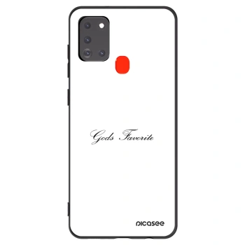 Picasee silikonowe czarne etui na Samsung Galaxy A21s - Gods Favorite