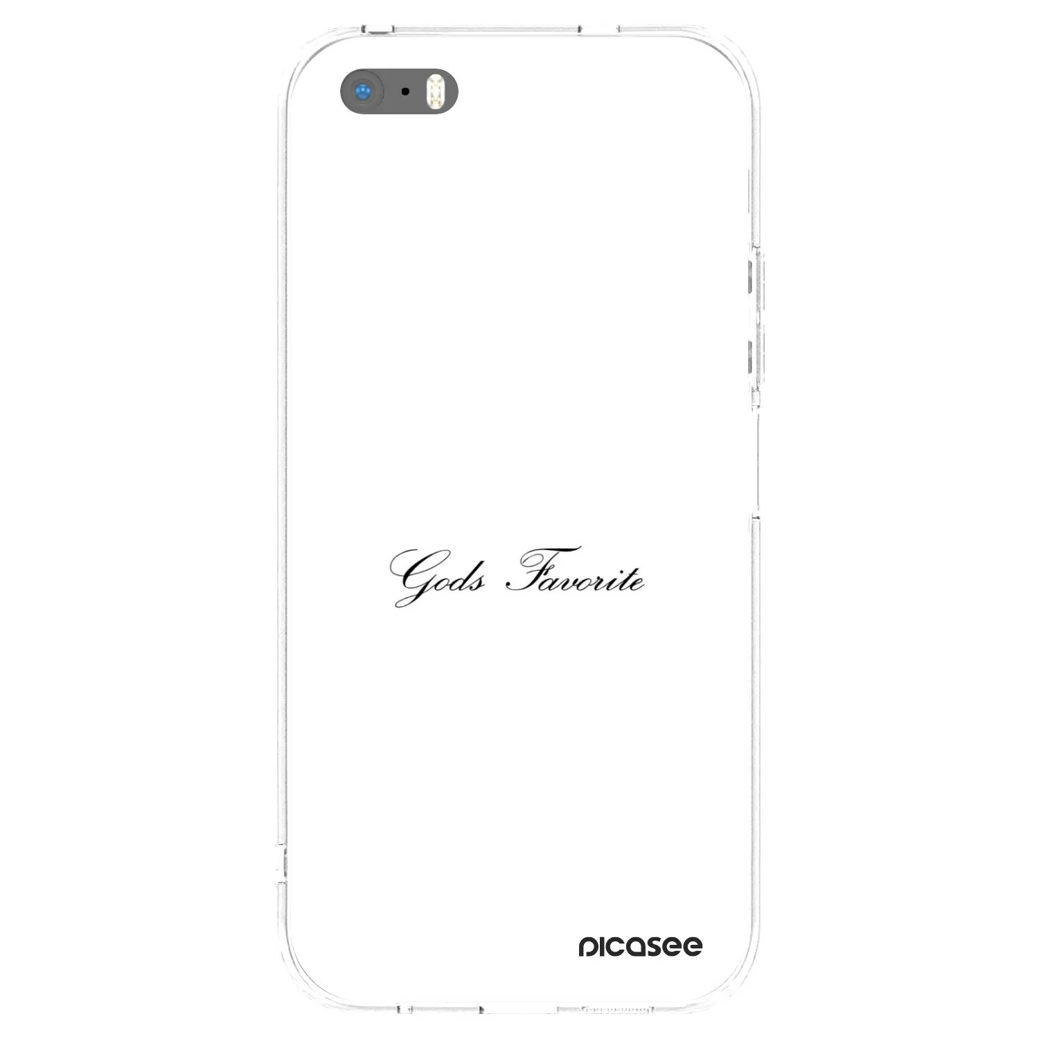 Picasee silikonowe przeźroczyste etui na Apple iPhone 5/5S/SE - Gods Favorite