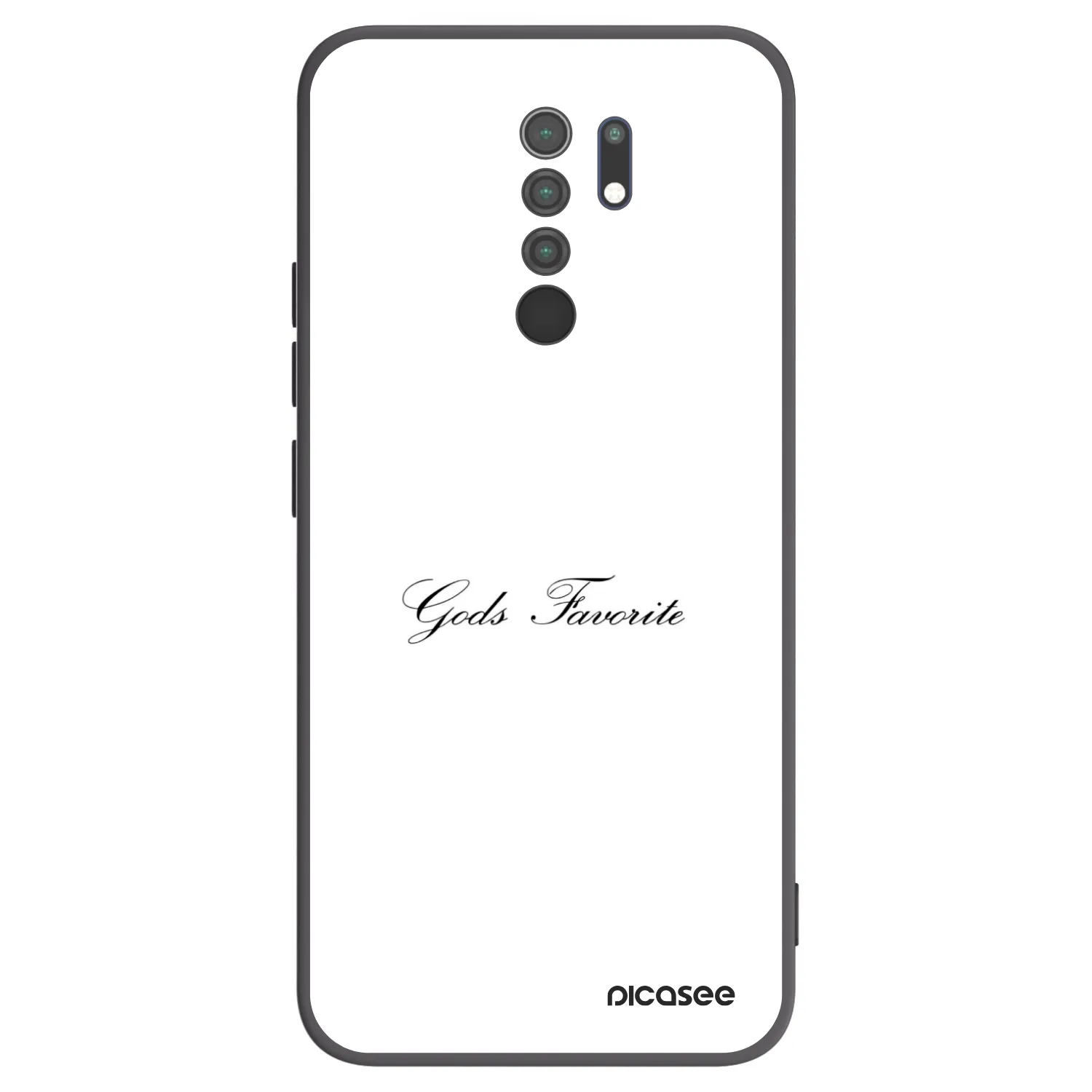 Picasee silikonowe czarne etui na Xiaomi Redmi 9 - Gods Favorite