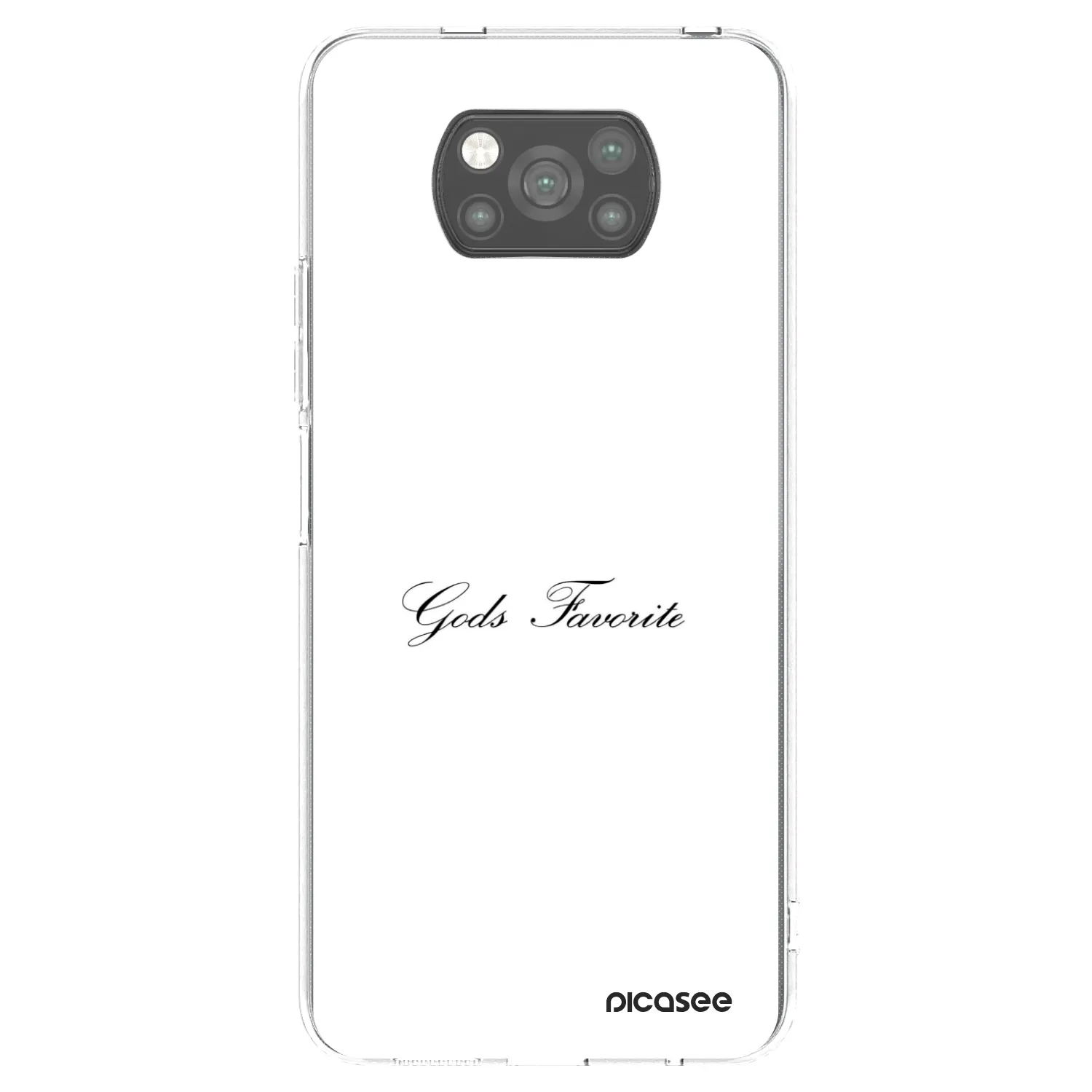 Picasee silikonowe czarne etui na Xiaomi Poco X3 - Gods Favorite