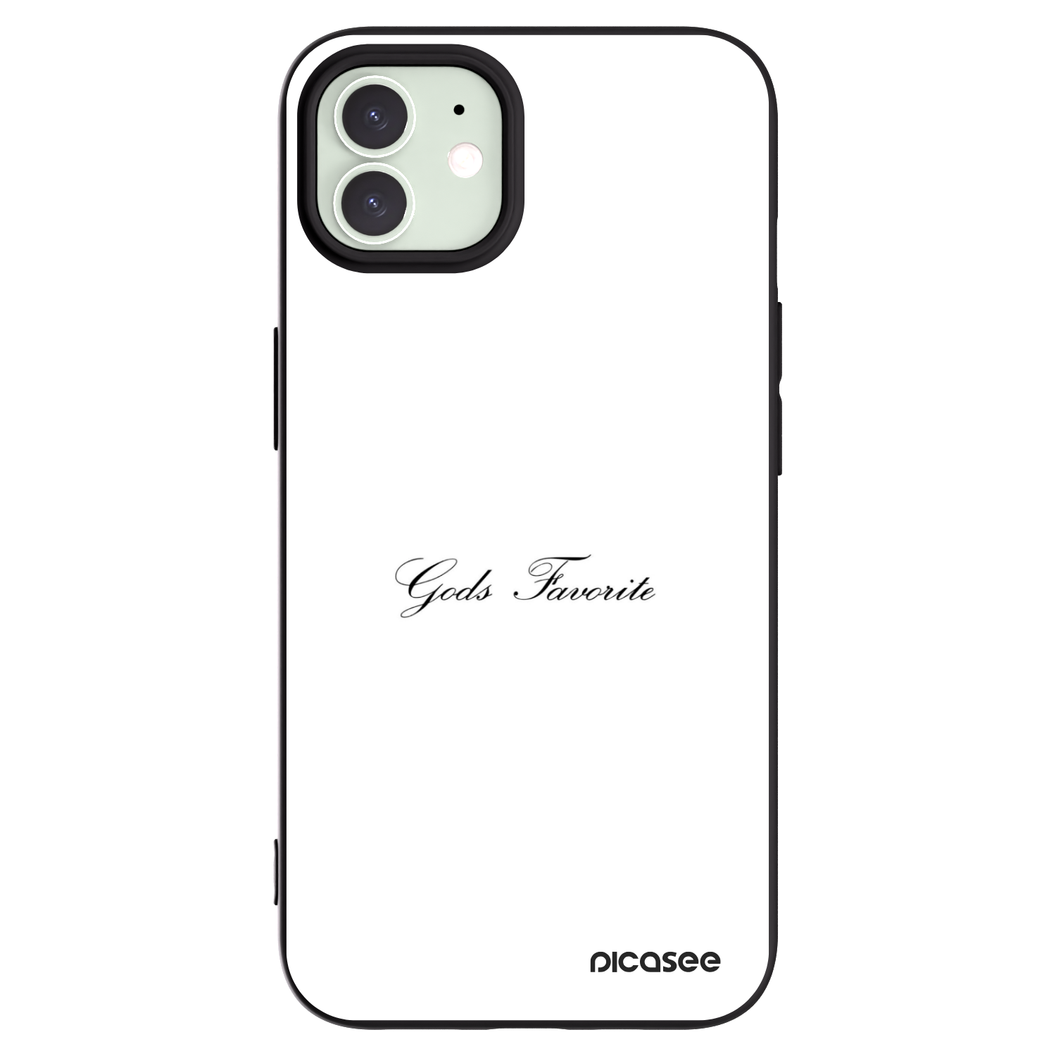 Picasee silikonowe czarne etui na Apple iPhone 12 - Gods Favorite