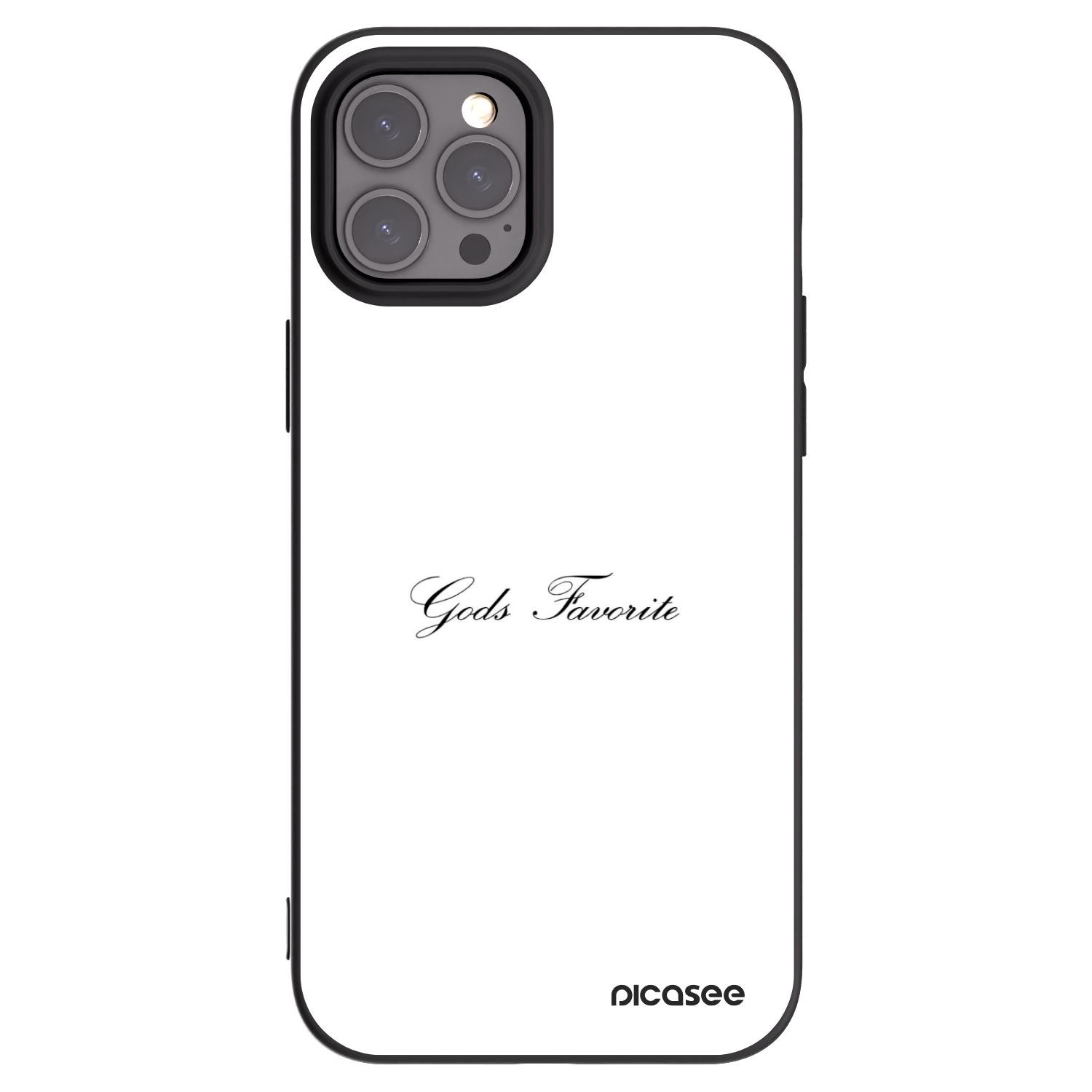 Picasee silikonowe czarne etui na Apple iPhone 12 Pro Max - Gods Favorite