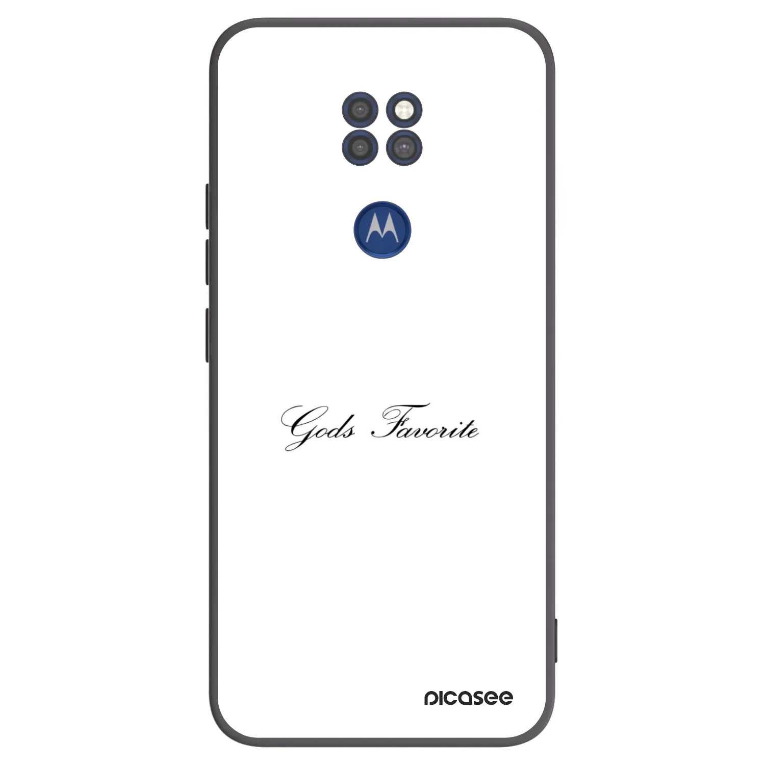 Picasee silikonowe czarne etui na Motorola Moto G9 Play - Gods Favorite
