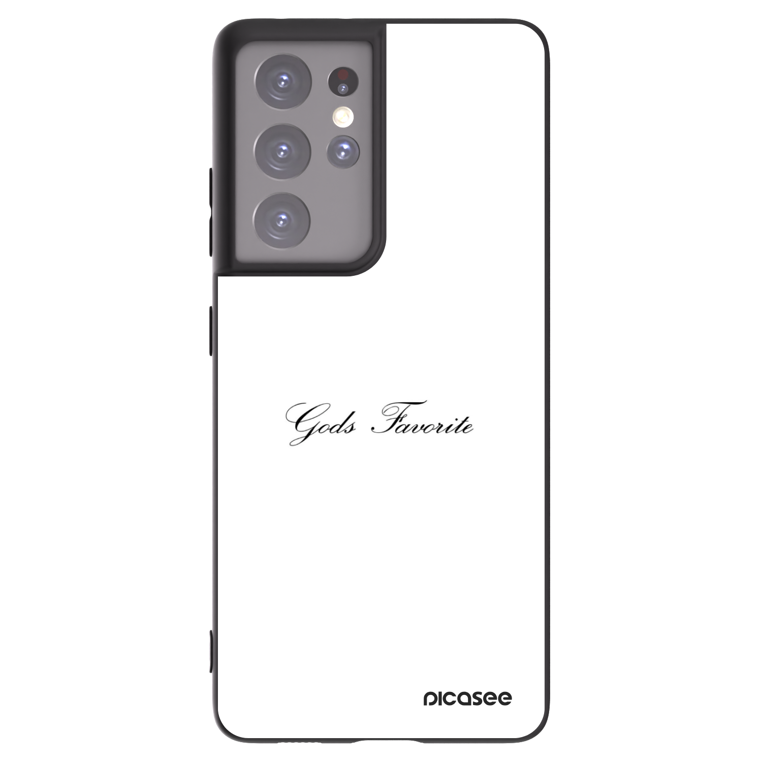 Picasee silikonowe czarne etui na Samsung Galaxy S21 Ultra 5G G998B - Gods Favorite