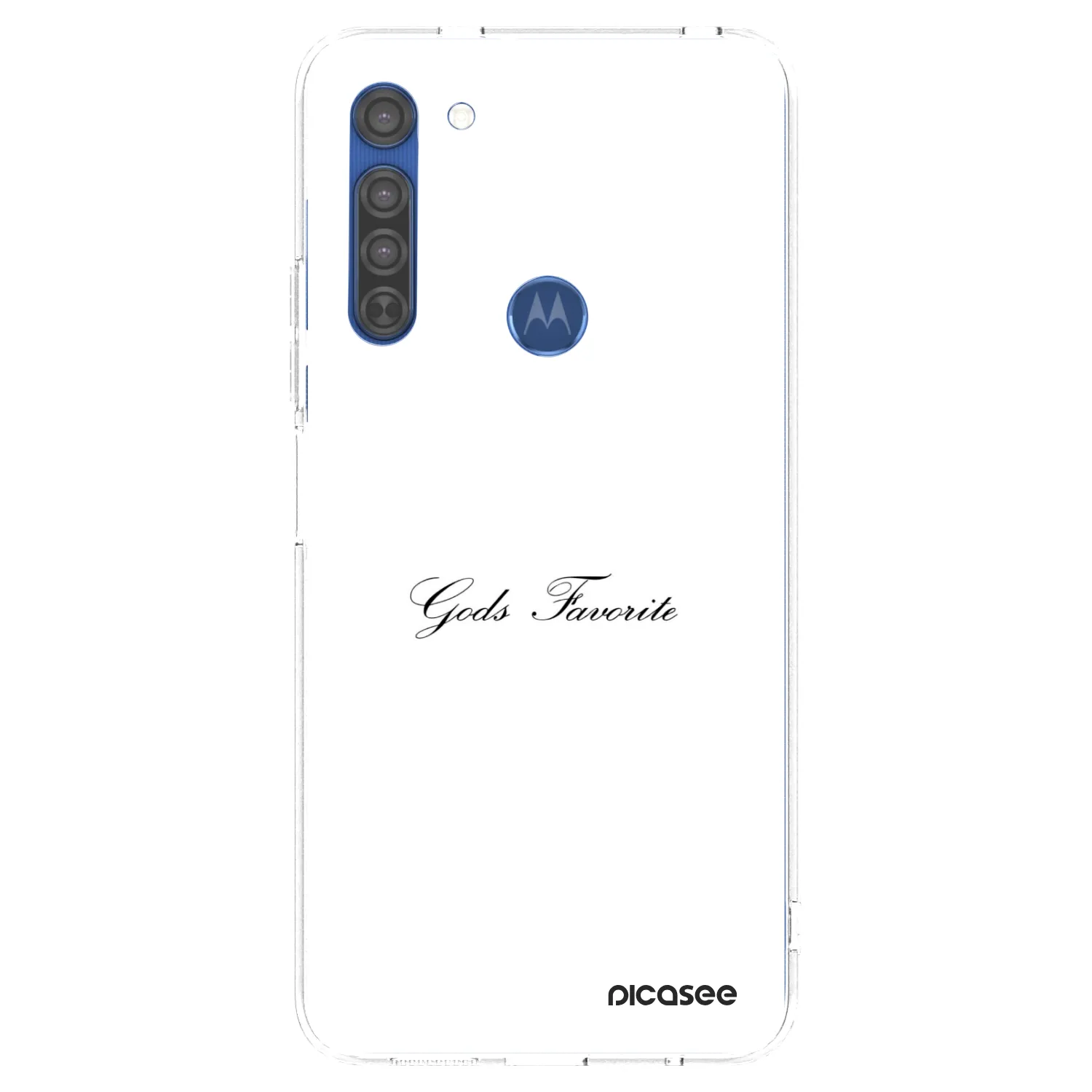 Picasee silikonowe przeźroczyste etui na Motorola Moto G8 - Gods Favorite