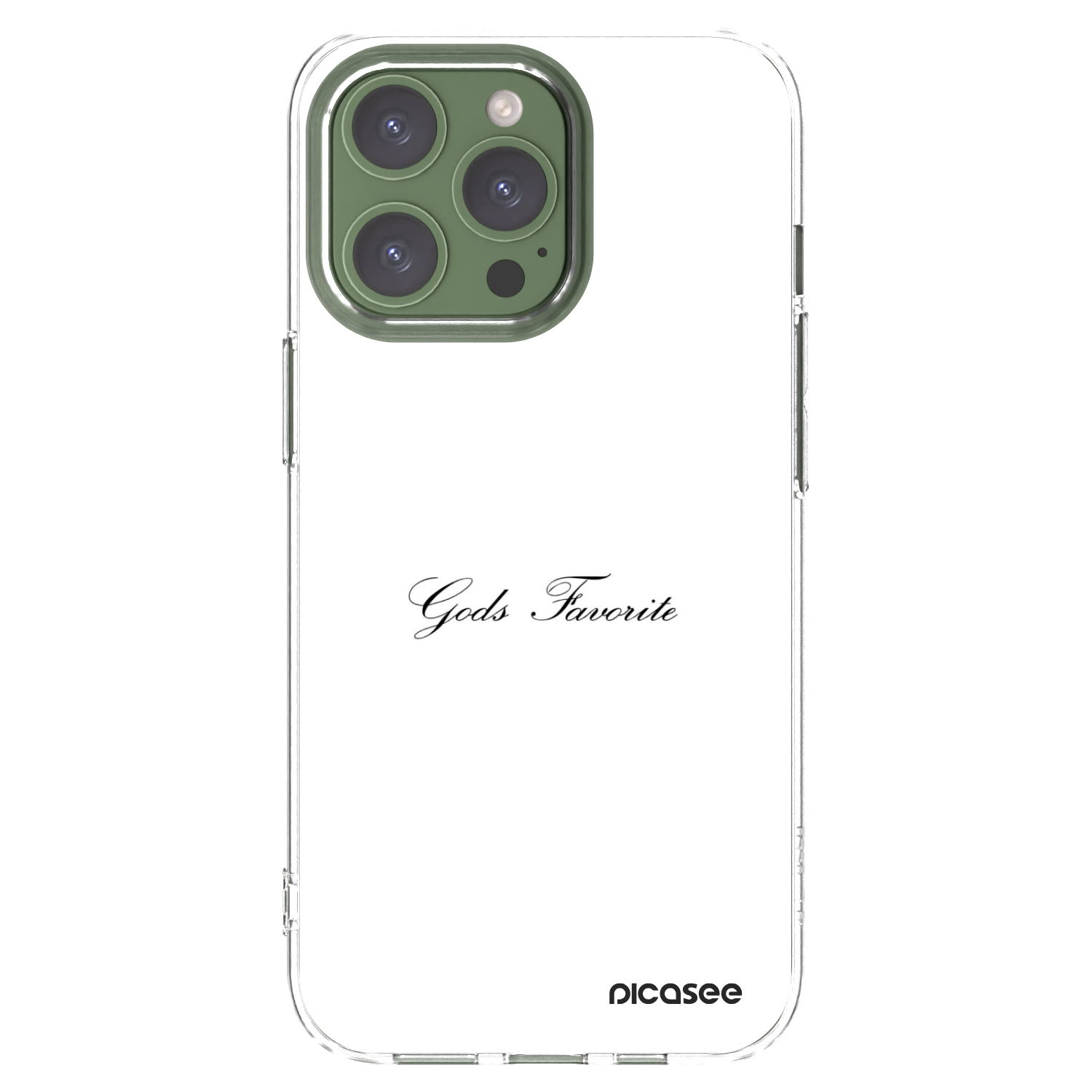 Picasee silikonowe przeźroczyste etui na Apple iPhone 13 Pro - Gods Favorite