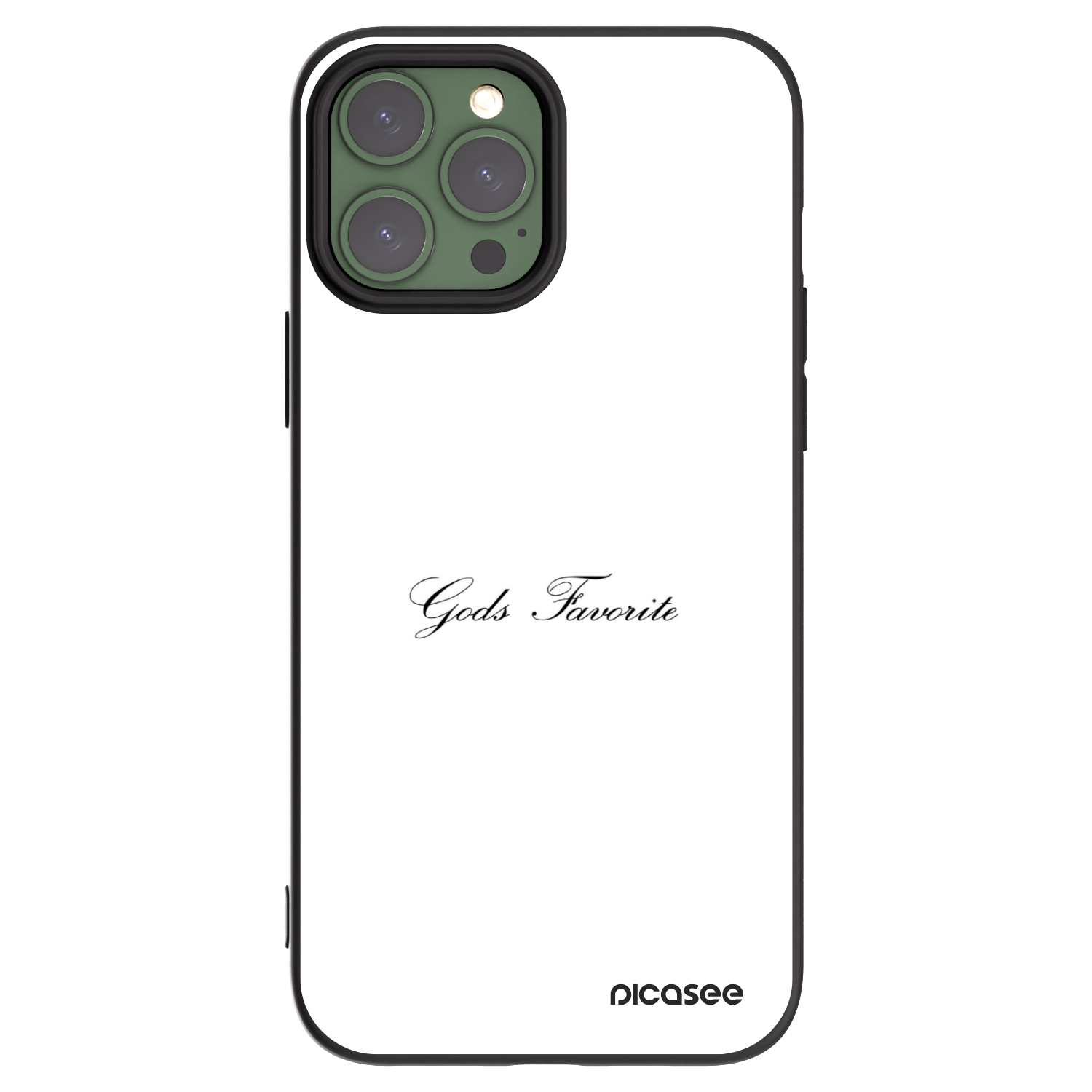 Picasee silikonowe czarne etui na Apple iPhone 13 Pro Max - Gods Favorite