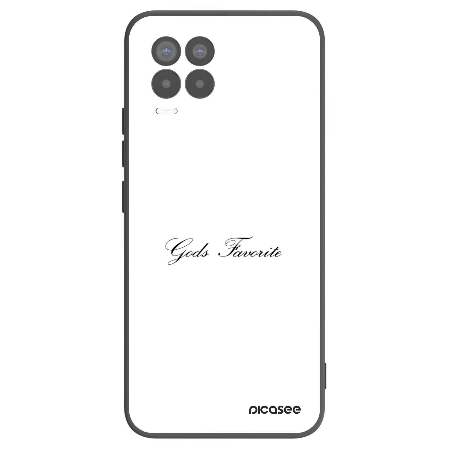 Picasee silikonowe czarne etui na Realme 8 4G - Gods Favorite