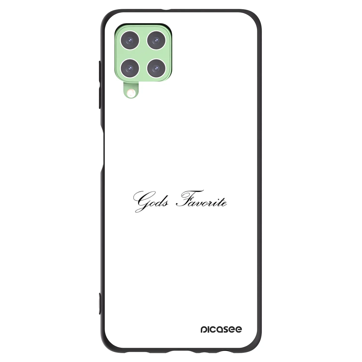 Picasee silikonowe czarne etui na Samsung Galaxy A22 A225F 4G - Gods Favorite