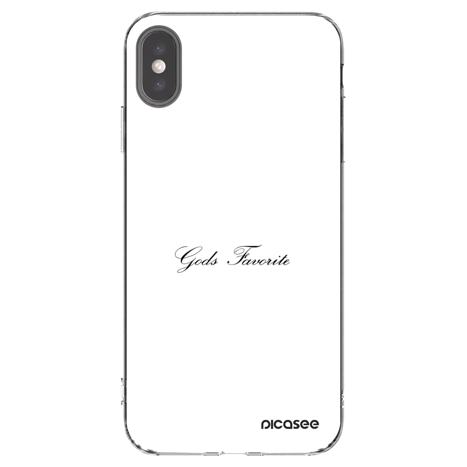 Picasee silikonowe przeźroczyste etui na Apple iPhone XS Max - Gods Favorite