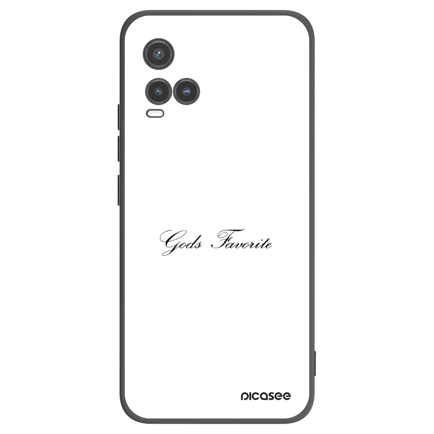 Picasee silikonowe czarne etui na Vivo Y33s - Gods Favorite