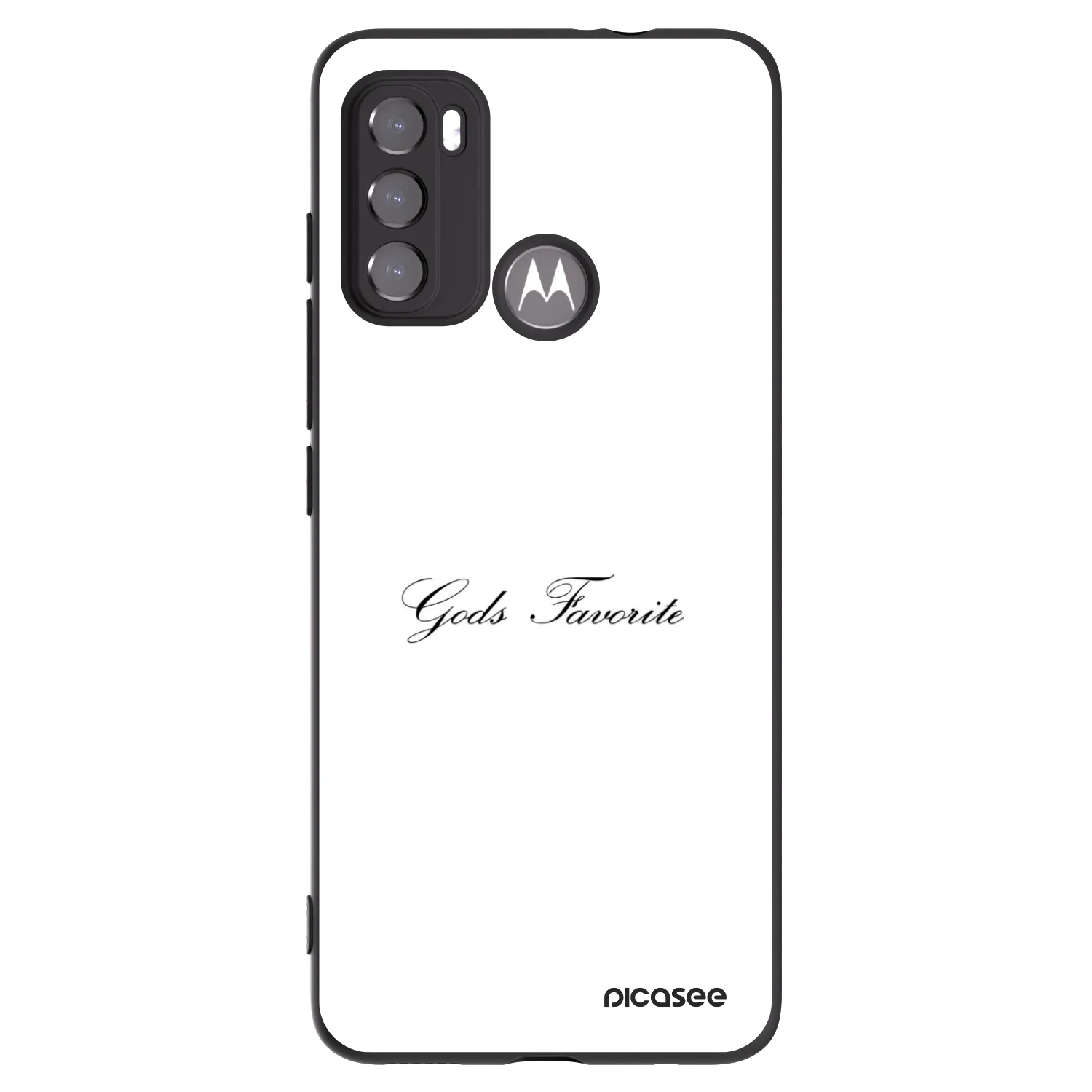 Picasee silikonowe czarne etui na Motorola Moto G60 - Gods Favorite