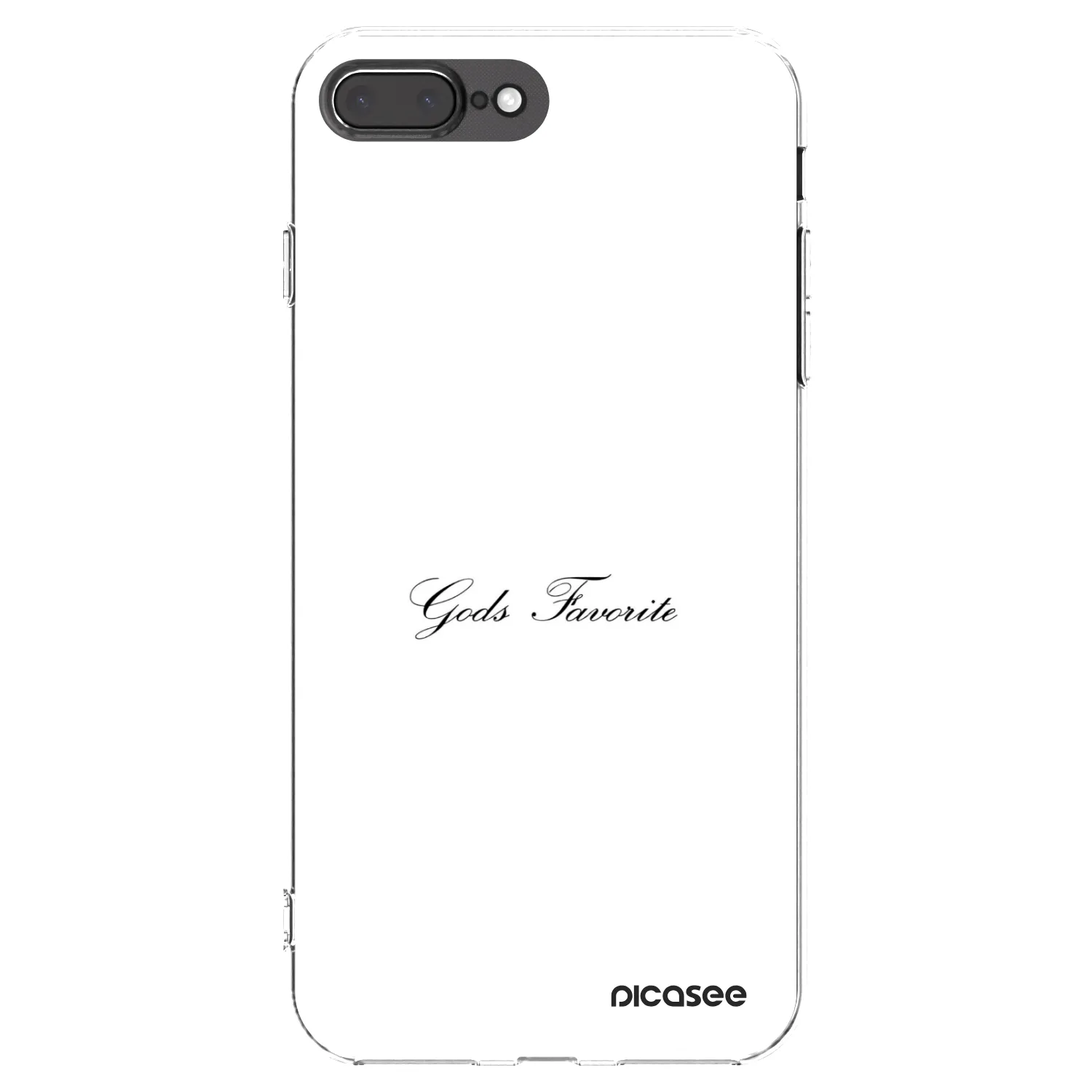 Picasee silikonowe przeźroczyste etui na Apple iPhone 7 Plus - Gods Favorite