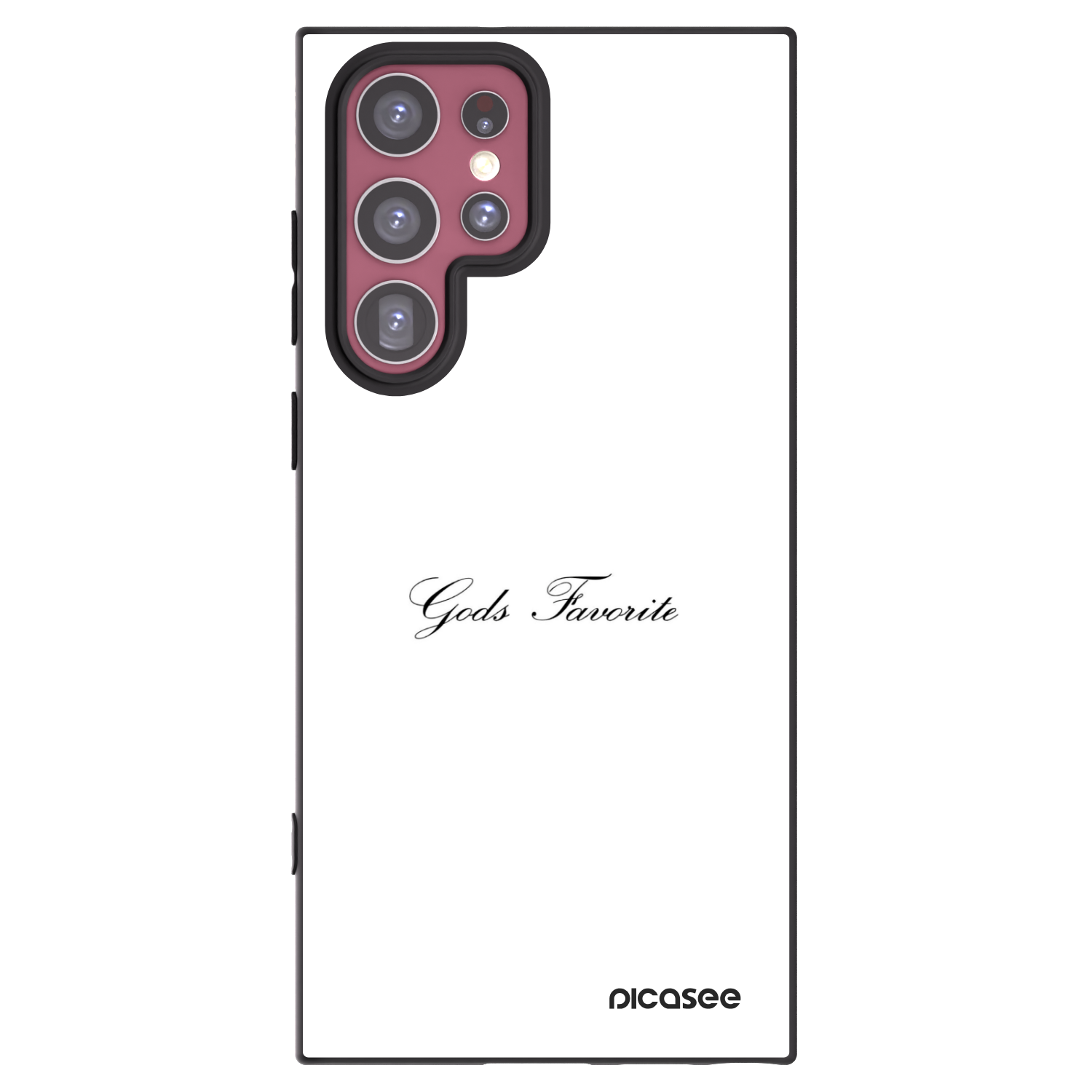 Picasee silikonowe czarne etui na Samsung Galaxy S22 Ultra 5G - Gods Favorite
