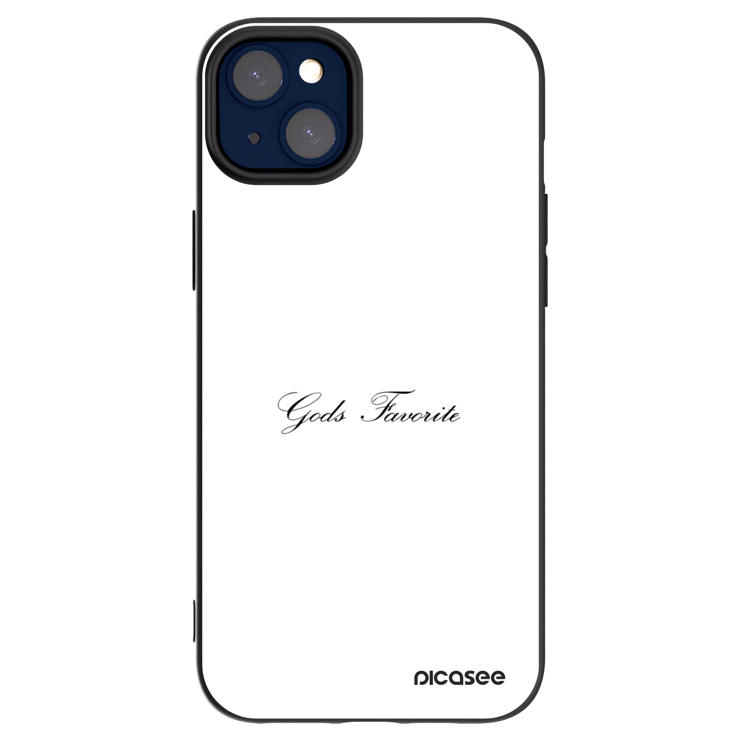 Picasee silikonowe czarne etui na Apple iPhone 14 Plus - Gods Favorite