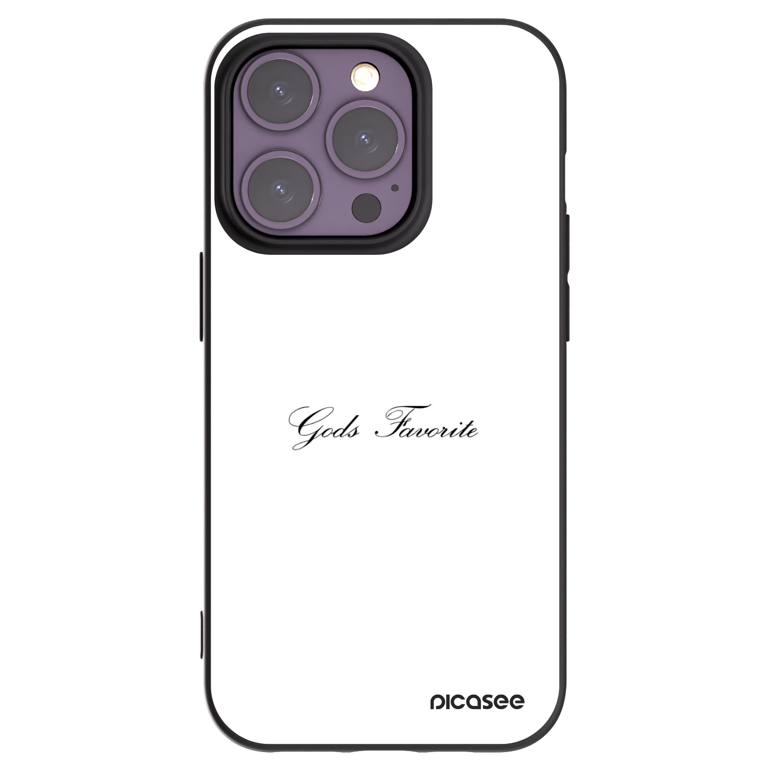 Picasee silikonowe czarne etui na Apple iPhone 14 Pro - Gods Favorite