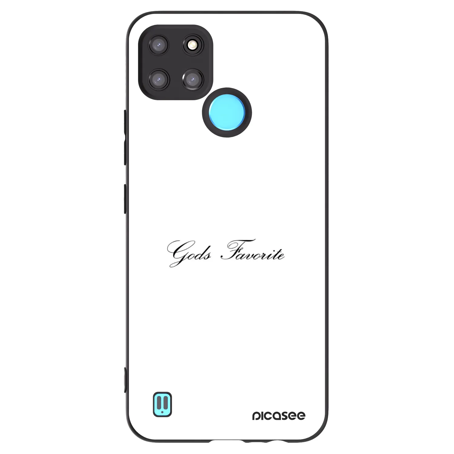 Picasee silikonowe czarne etui na Realme C21Y - Gods Favorite