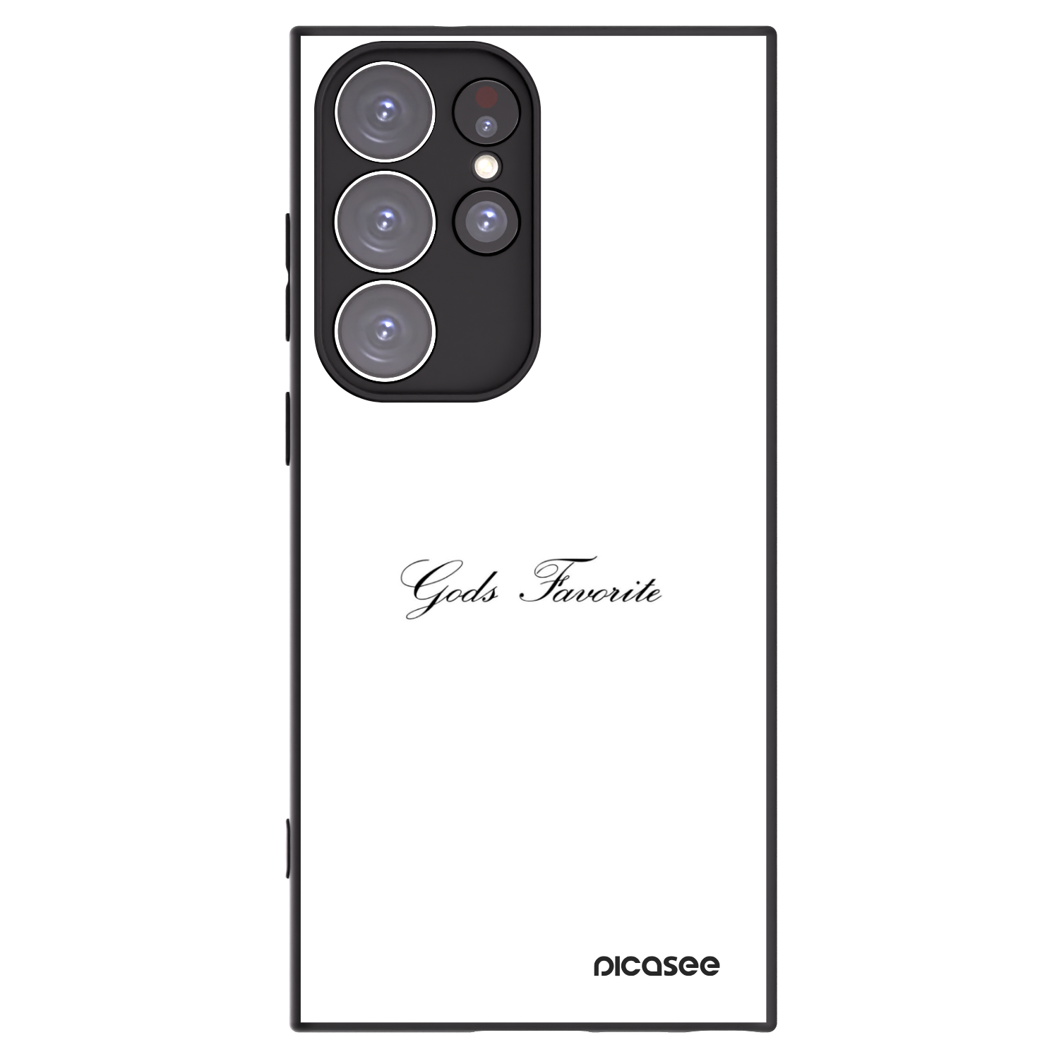 Picasee silikonowe czarne etui na Samsung Galaxy S23 Ultra 5G - Gods Favorite