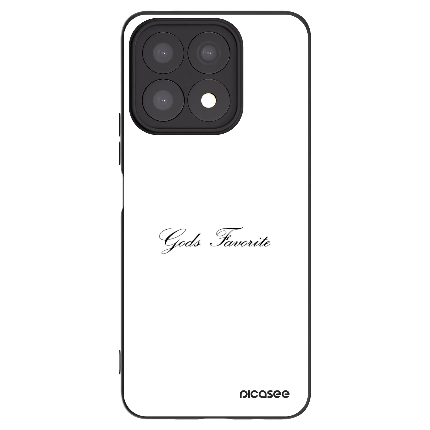 Picasee silikonowe czarne etui na Honor X8a - Gods Favorite