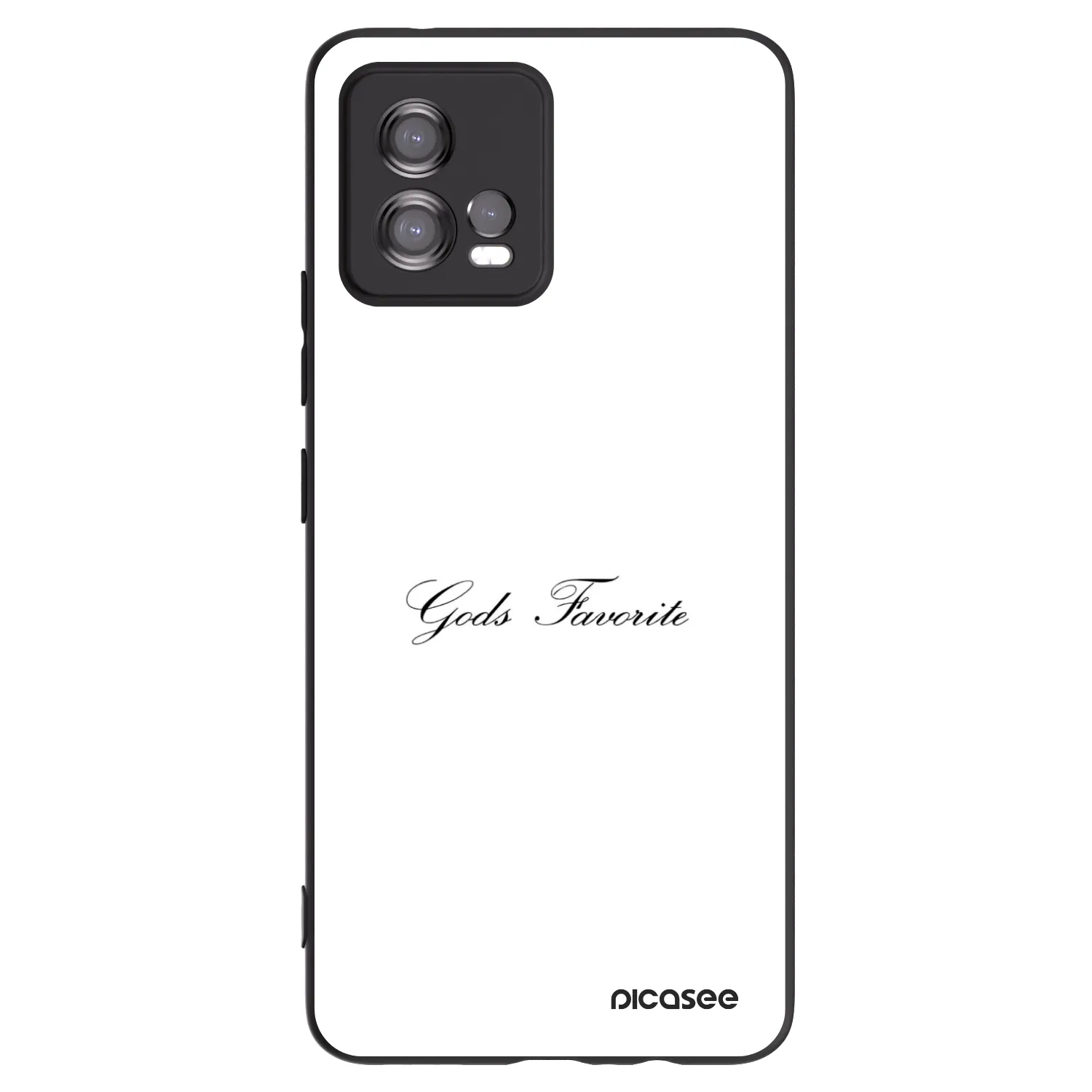 Picasee silikonowe czarne etui na Motorola Moto G72 - Gods Favorite