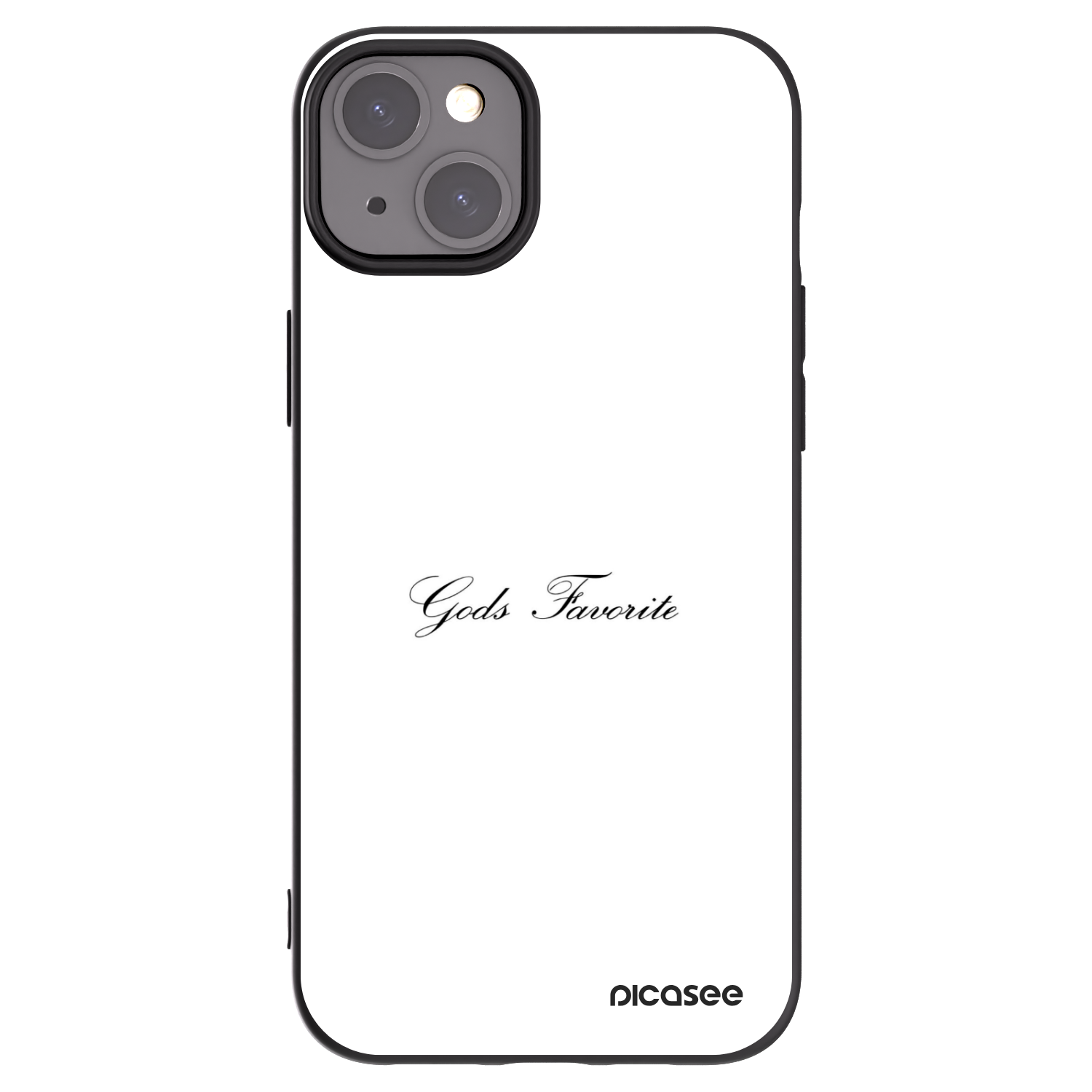 Picasee silikonowe czarne etui na Apple iPhone 15 Plus - Gods Favorite