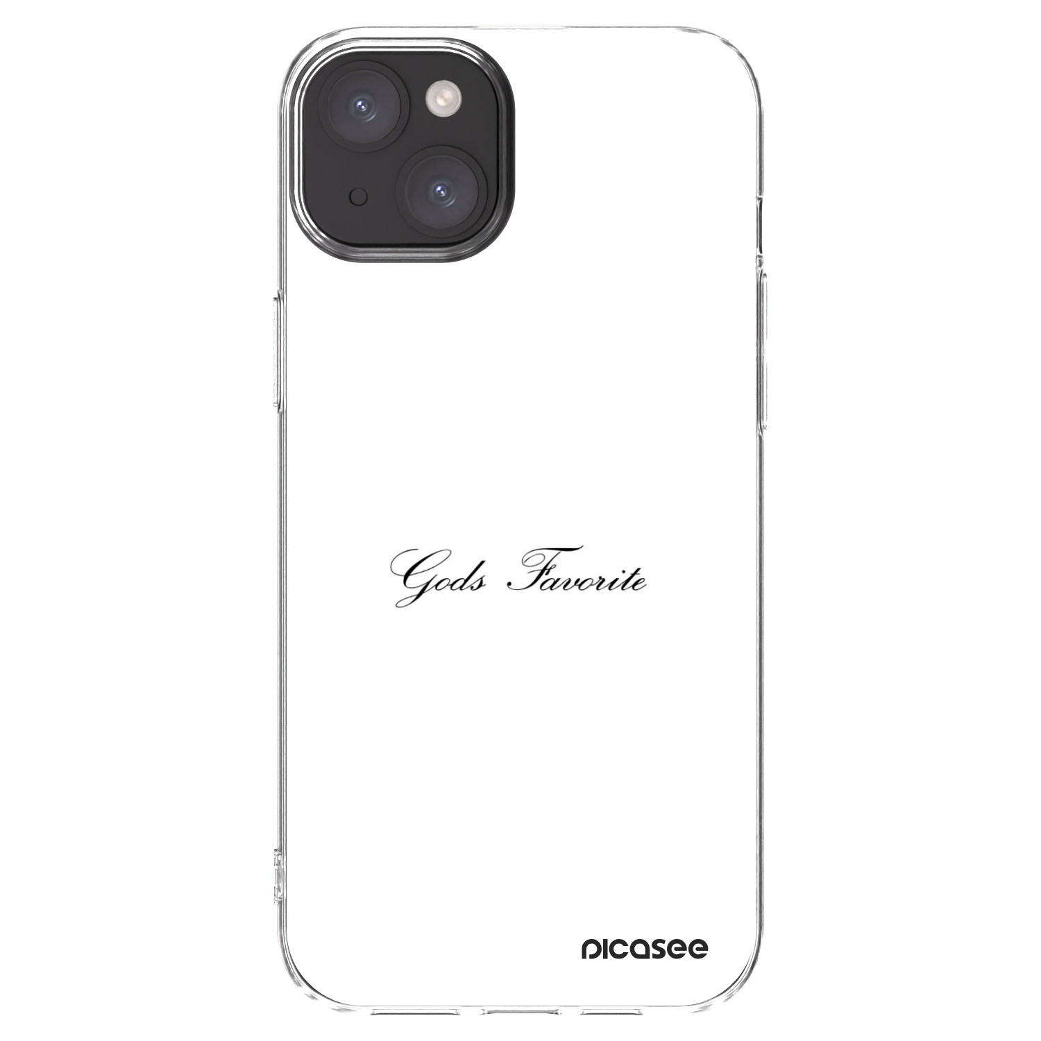 Picasee silikonowe przeźroczyste etui na Apple iPhone 15 Plus - Gods Favorite