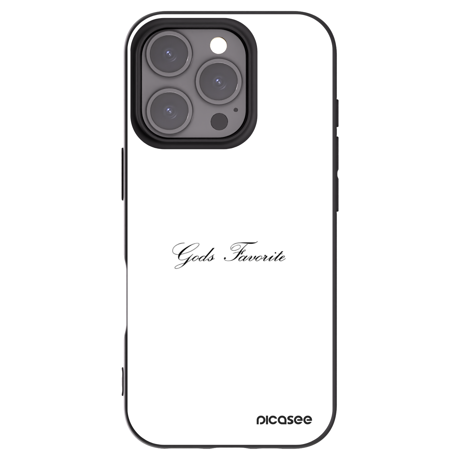 Picasee silikonowe czarne etui na Apple iPhone 16 Pro - Gods Favorite