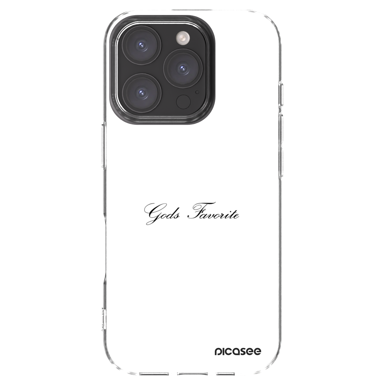 Picasee silikonowe przeźroczyste etui na Apple iPhone 16 Pro - Gods Favorite