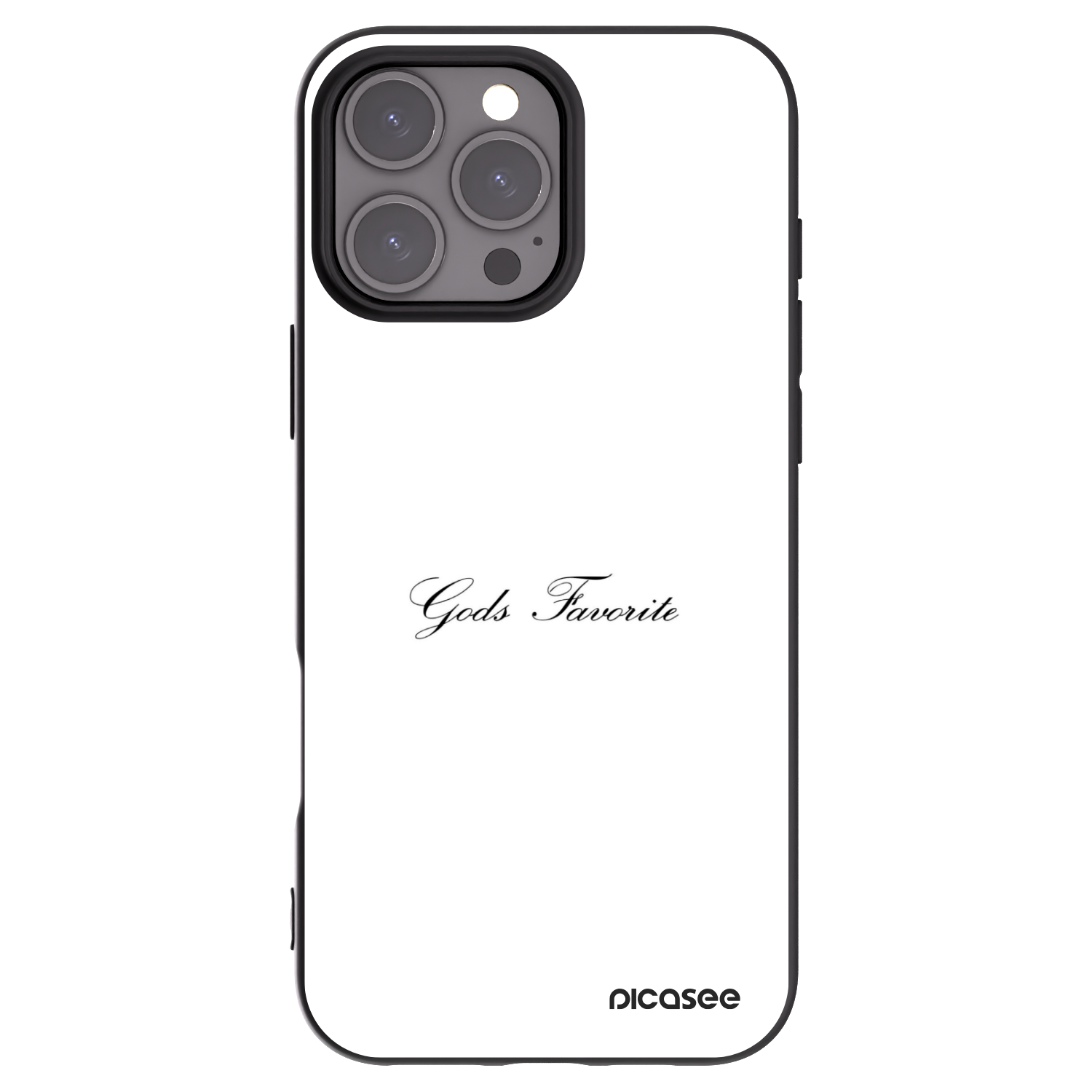 Picasee silikonowe czarne etui na Apple iPhone 16 Pro Max - Gods Favorite