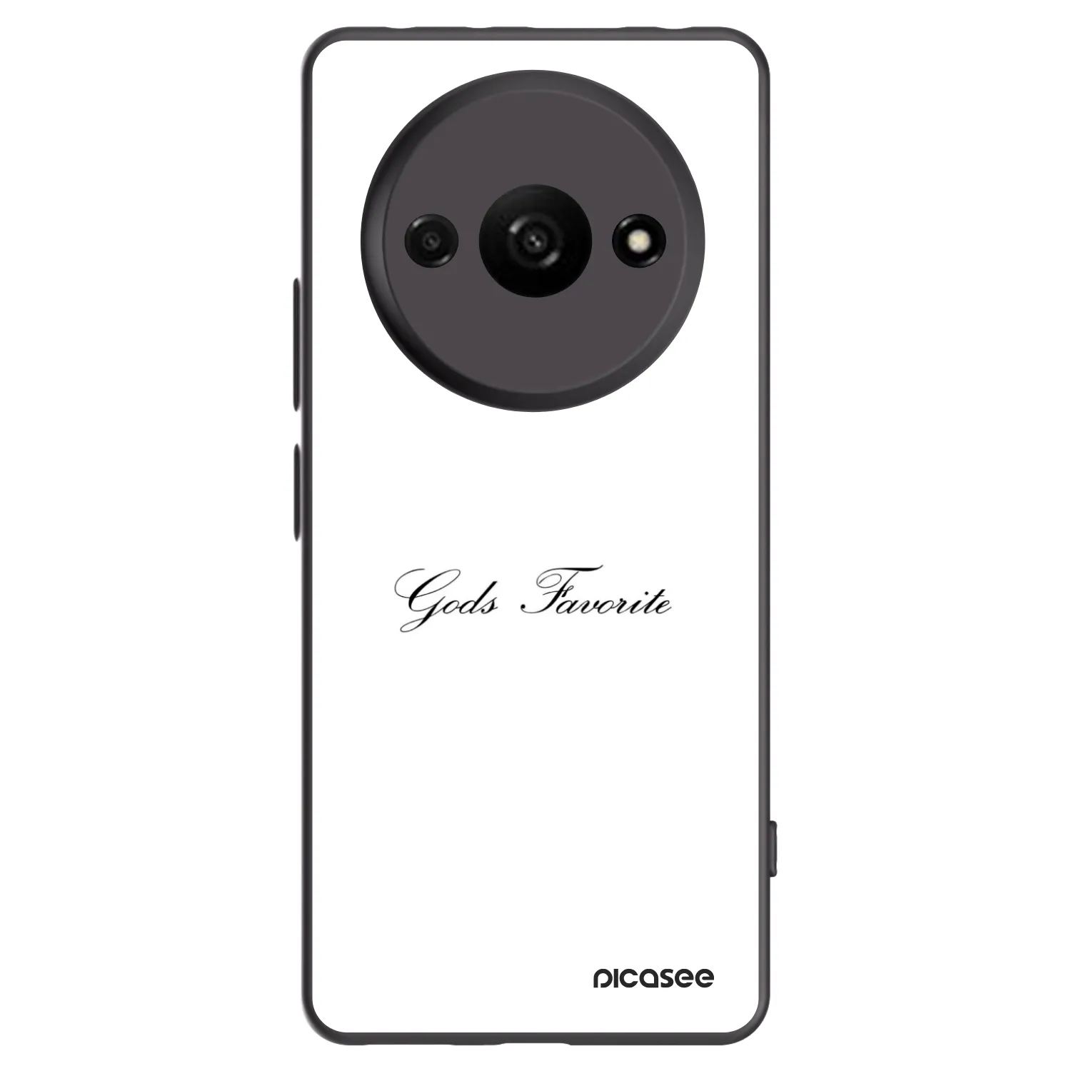 Picasee silikonowe czarne etui na Xiaomi Redmi A3 - Gods Favorite