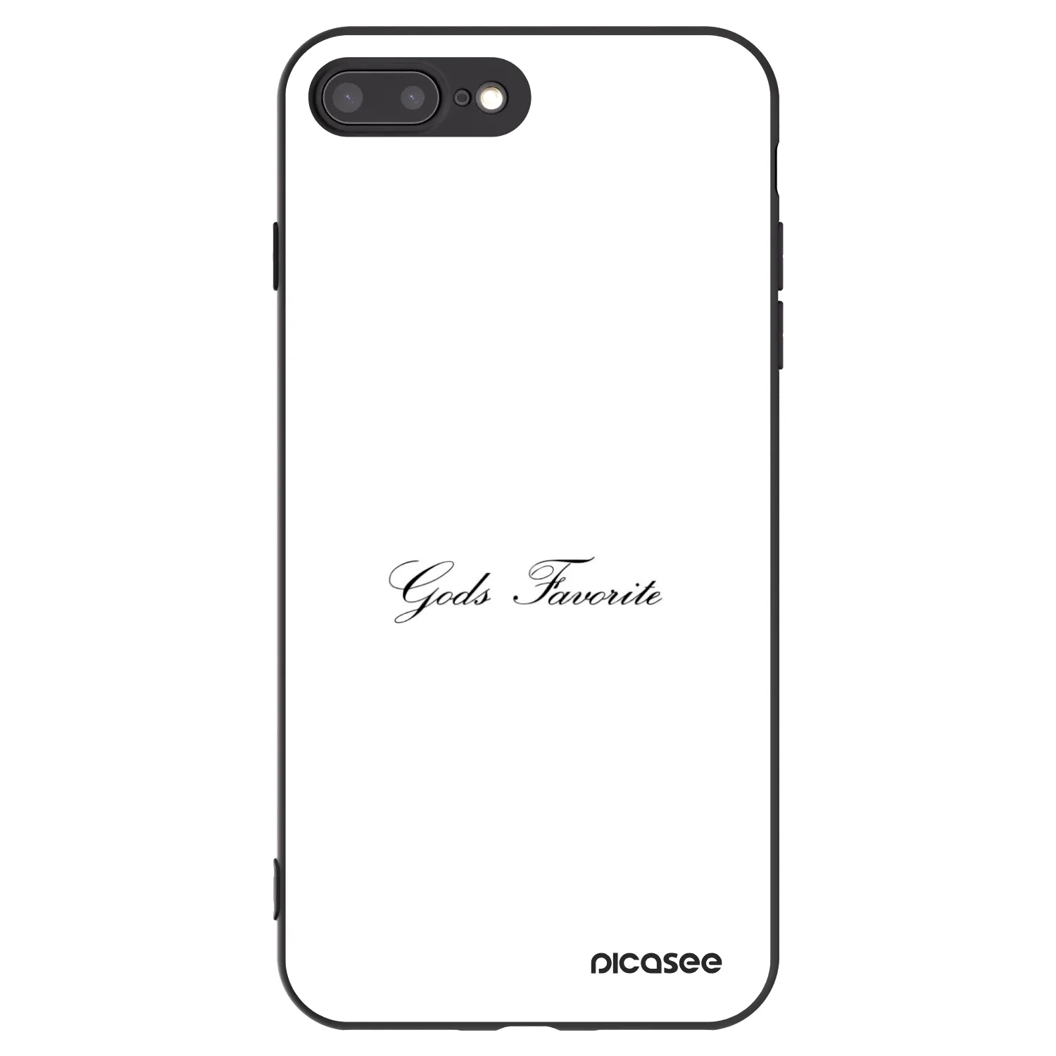 Picasee silikonowe czarne etui na Apple iPhone 7 Plus - Gods Favorite