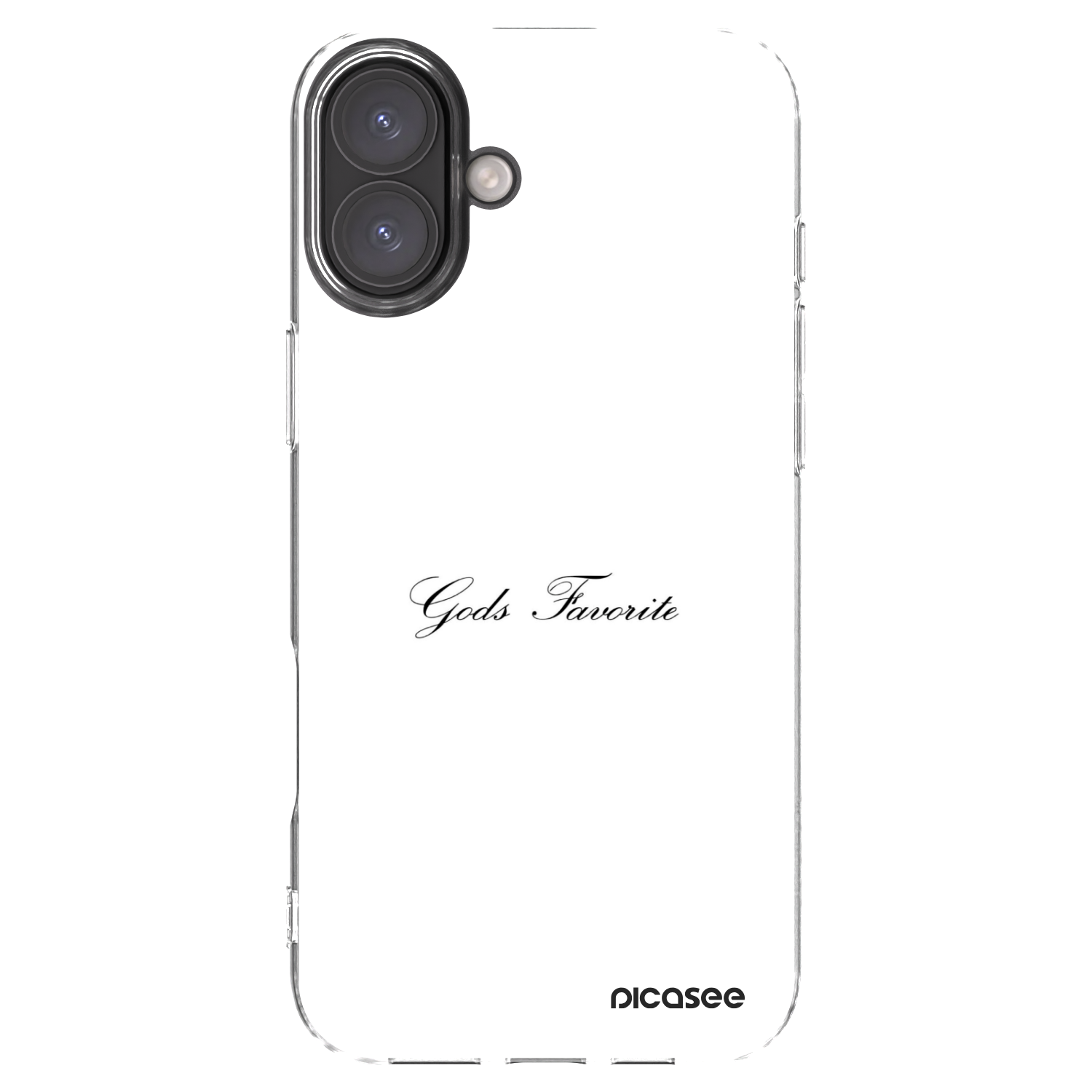 Picasee silikonowe przeźroczyste etui na Apple iPhone 16 Plus - Gods Favorite