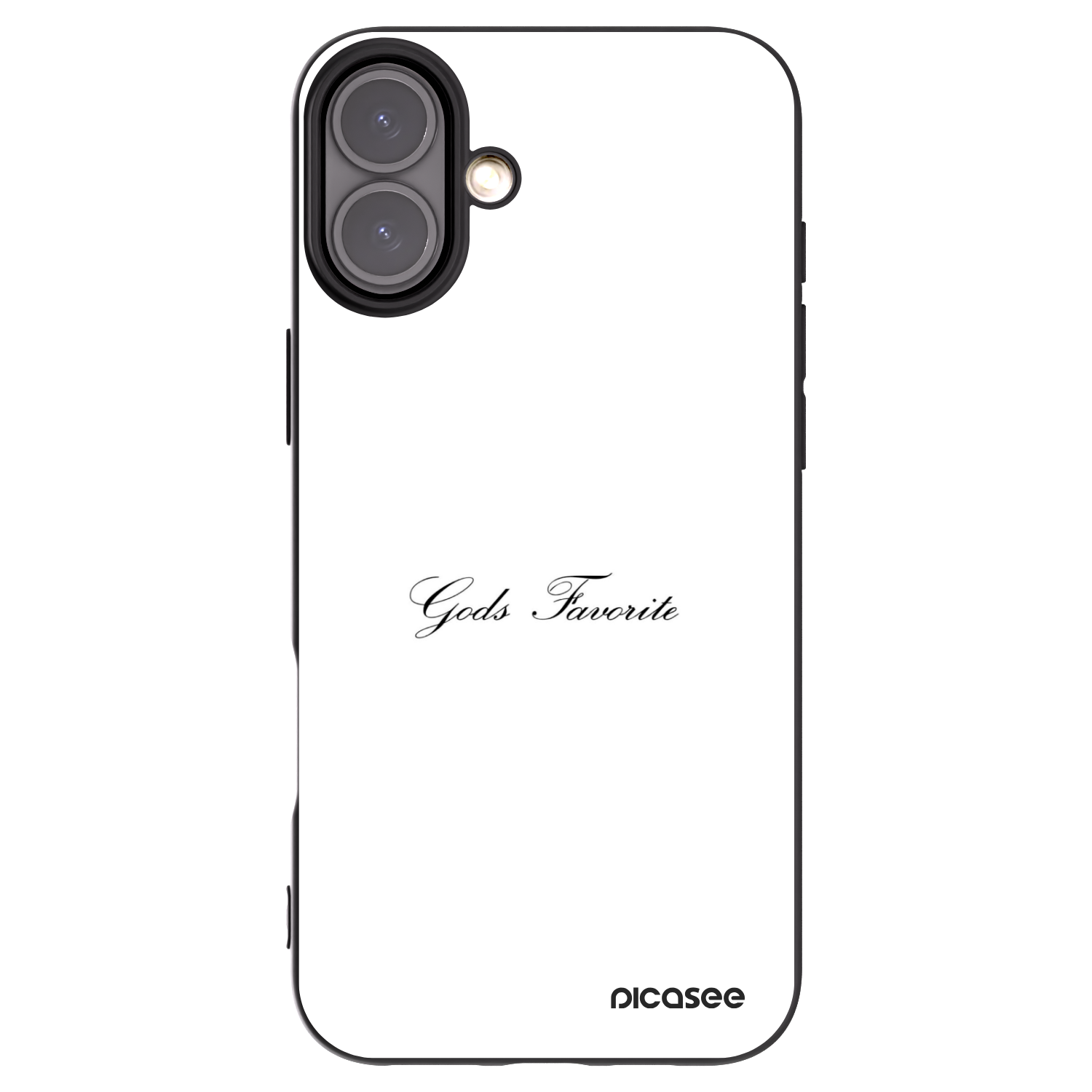 Picasee silikonowe czarne etui na Apple iPhone 16 Plus - Gods Favorite