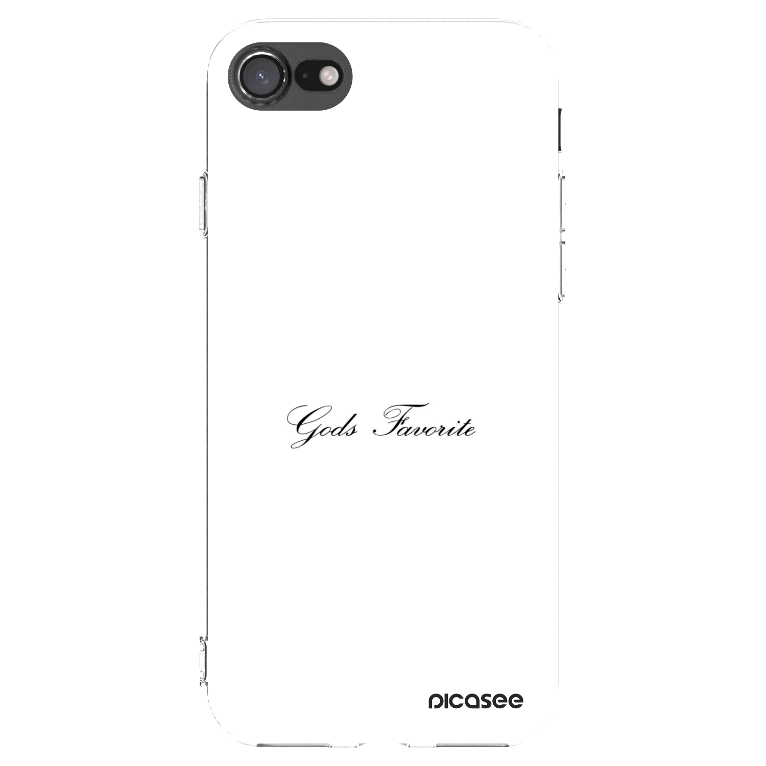 Picasee silikonowe przeźroczyste etui na Apple iPhone 7 - Gods Favorite