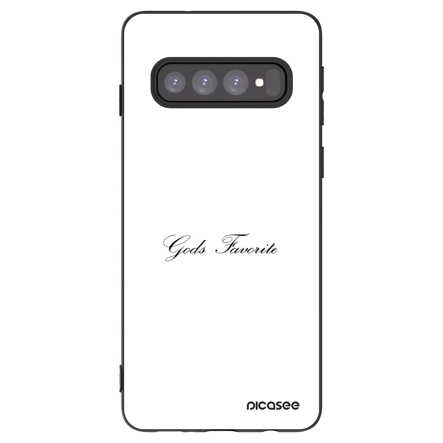 Picasee silikonowe czarne etui na Samsung Galaxy S10 G973 - Gods Favorite