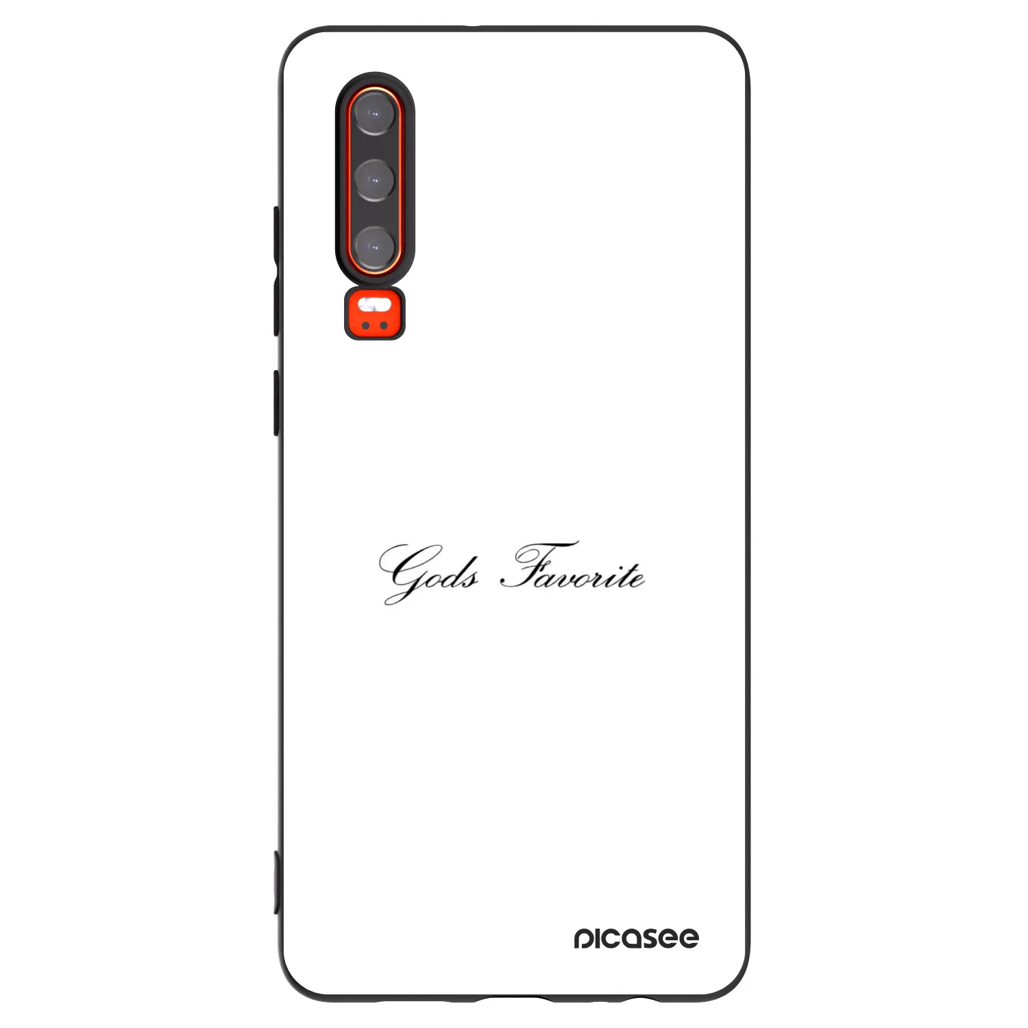 Picasee silikonowe czarne etui na Huawei P30 - Gods Favorite